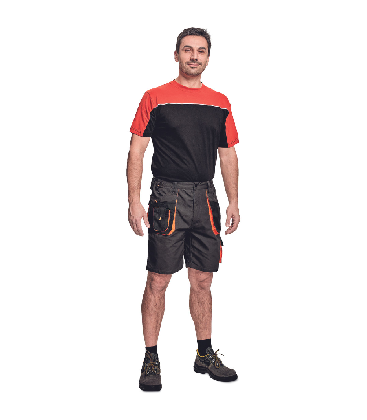 ΜΠΛΟΥΖΑΚΙ ΚΟΝΤΟΜΑΝΙΚΟ ΔΙΧΡΩΜΟ ΓΚΡΙ - ΠΟΡΤΟΚΑΛΙ S