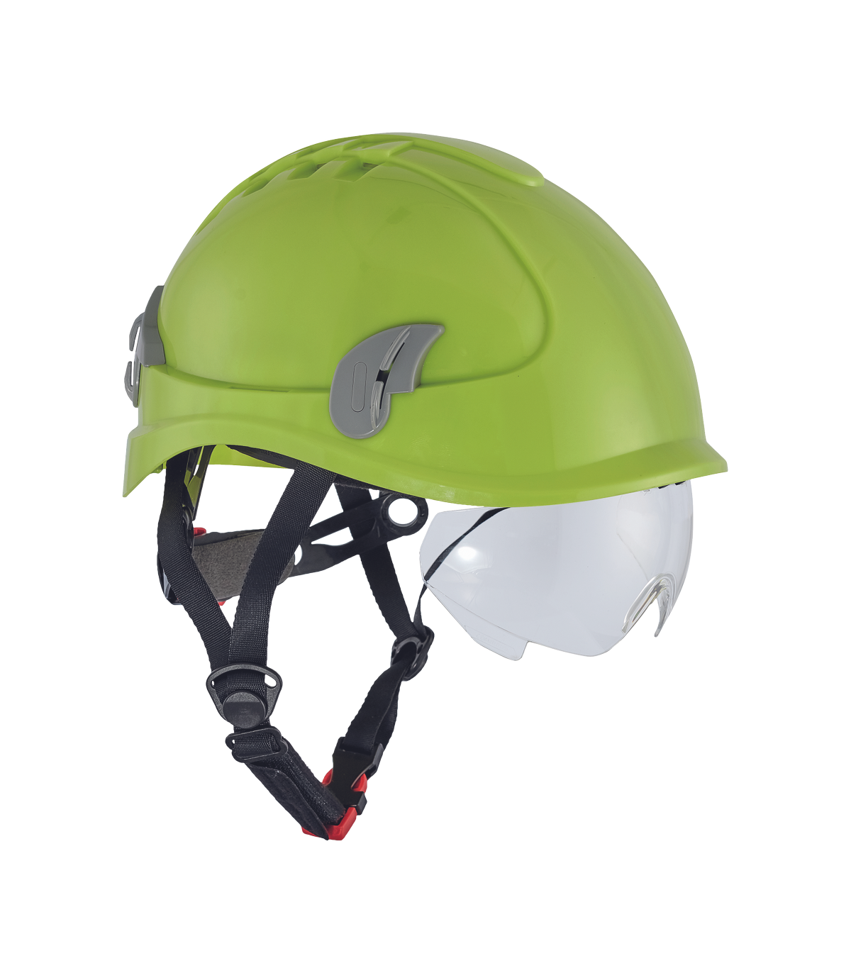 Κράνος εργοταξίου Alpinworker κίτρινο HV με ενσωματωμένα γυαλιά