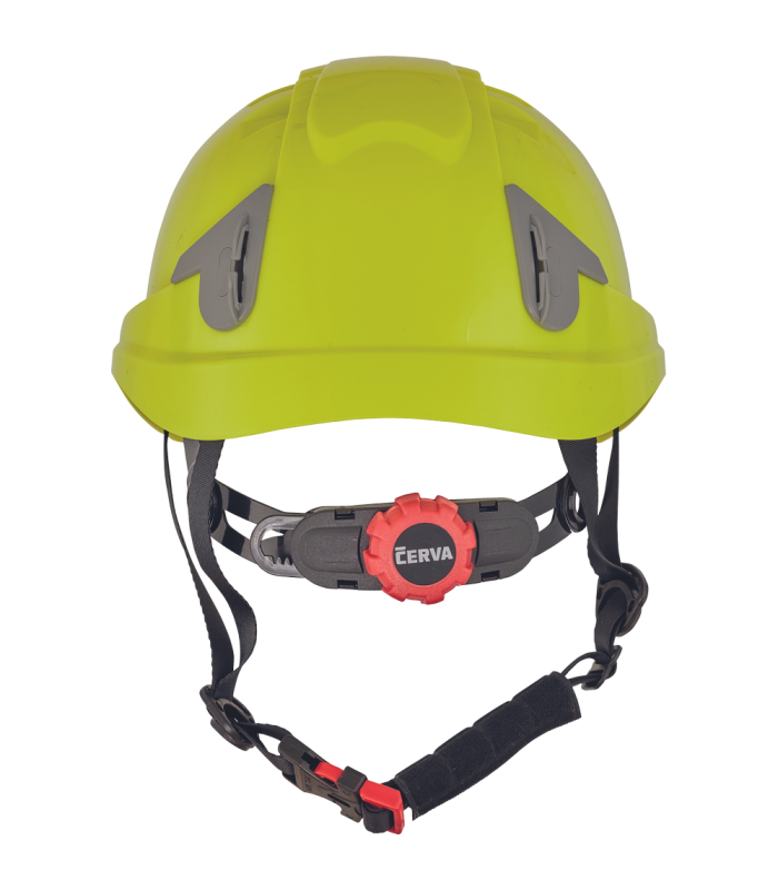 Κράνος εργοταξίου Alpinworker κίτρινο HV με ενσωματωμένα γυαλιά