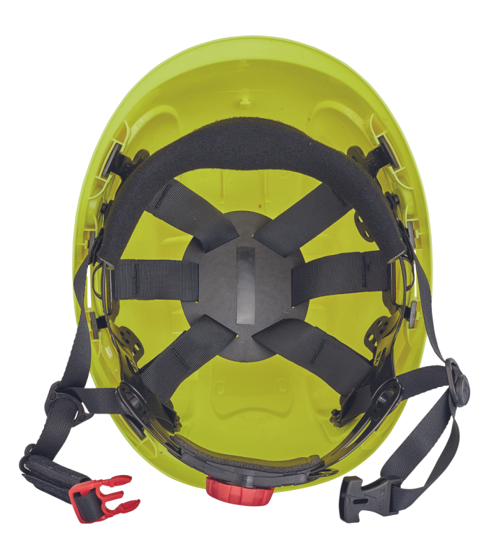 Κράνος εργοταξίου Alpinworker κίτρινο HV με ενσωματωμένα γυαλιά