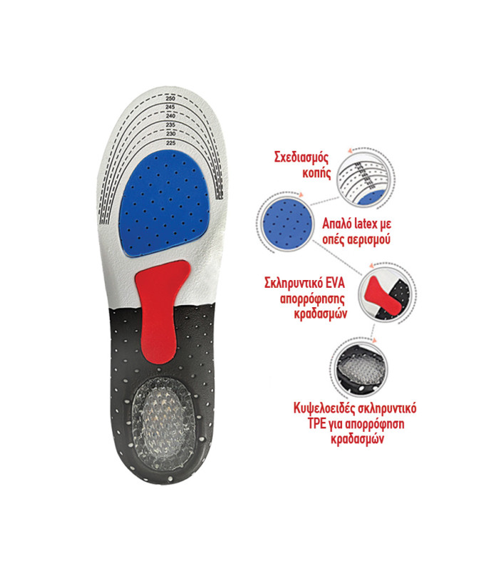 GTC Ανατομικοί Πάτοι Παπουτσιών Εργασίας με EVA 2τεμ. No37-40 AHI2AAB1