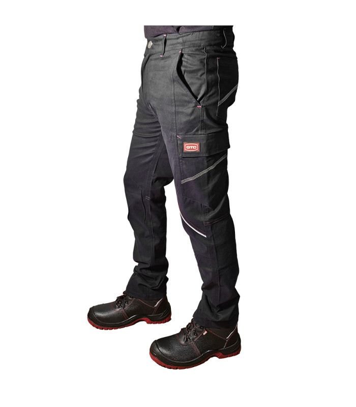 GTC Παντελόνι Εργασίας Theseus Stretch με ελαστίνη Μαύρο No.3XL