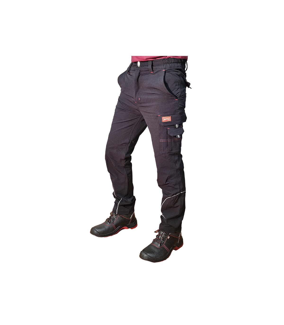 GTC Παντελόνι Εργασίας Hermes Stretch με ελαστίνη Μαύρο No.3XL