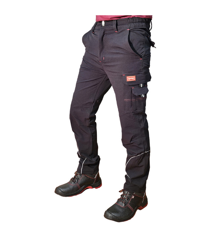 GTC Παντελόνι Εργασίας Hermes Stretch με ελαστίνη Μαύρο No.4XL