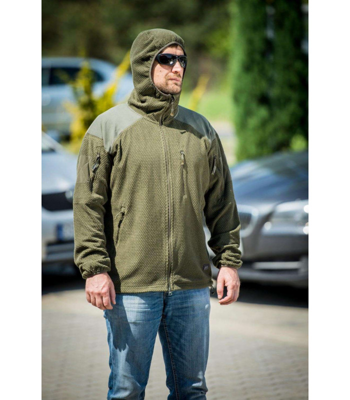 HELIKON-TEX ALPHA HOODIE JACKET - GRID FLEECE