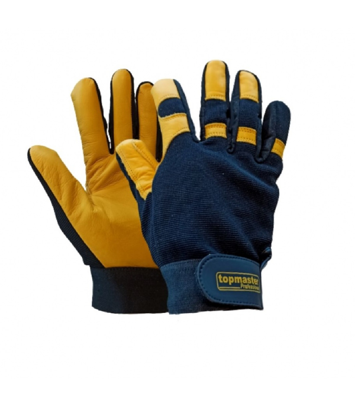 TOP MASTER Γάντια μηχανικών δερματοπάνινα VELCRO PG04 558104