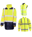 Μπουφάν εργασίας Astral ανακλαστικό κίτρινο-μπλε 5σε1 S