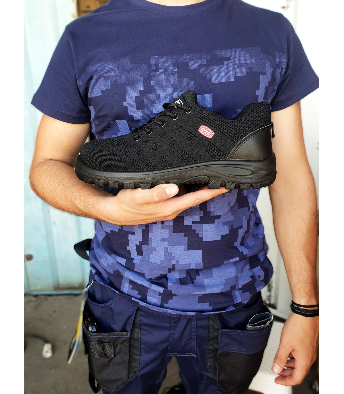 Παπούτσι αθλητικό μαύρο City Νο38 με διαπνέον ύφασμα