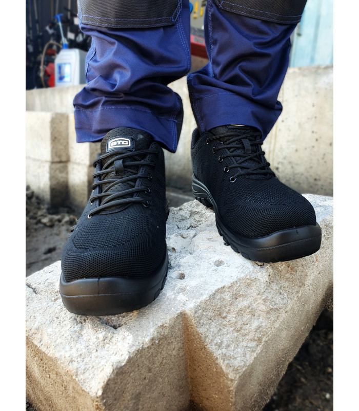 Παπούτσι αθλητικό μαύρο City Νο38 με διαπνέον ύφασμα