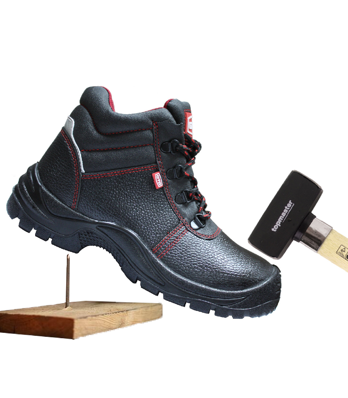 Μποτάκι δερμάτινο S3 αδιάβροχο μαύρο Νο.48 BSH102