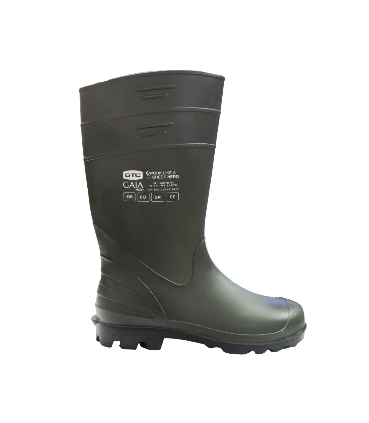GTC Μπότες γονάτου Gaia PVC πράσινες No42