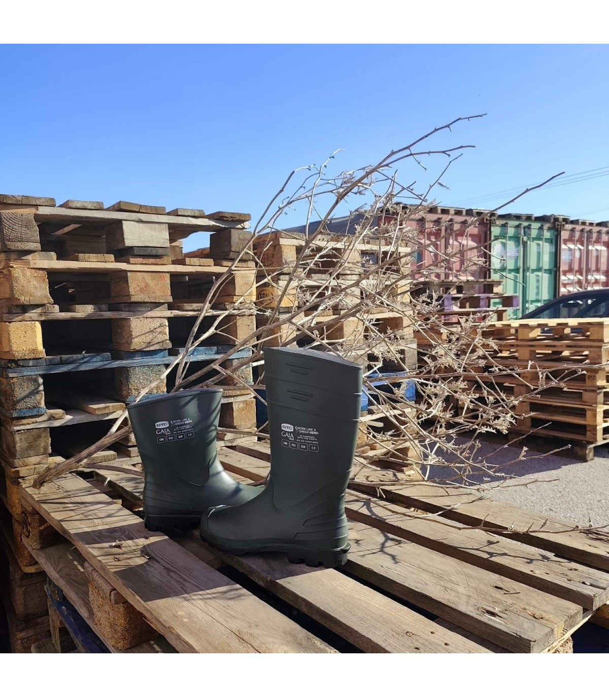 GTC Μπότες γονάτου Gaia PVC πράσινες No43