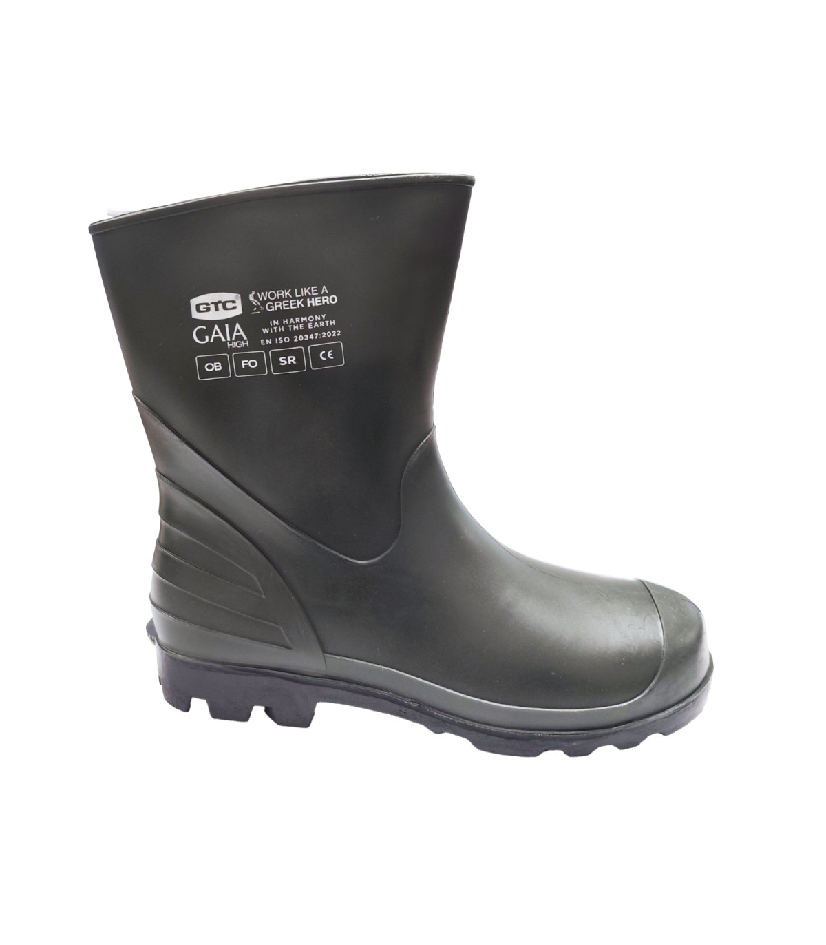 GTC Μπότες κνήμης Gaia PVC πράσινες No47