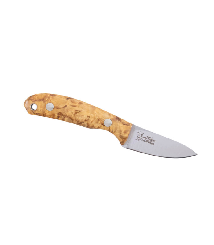 Casstrom Safari Mini Hunter Stabilised Curly Birch Stainless Steel