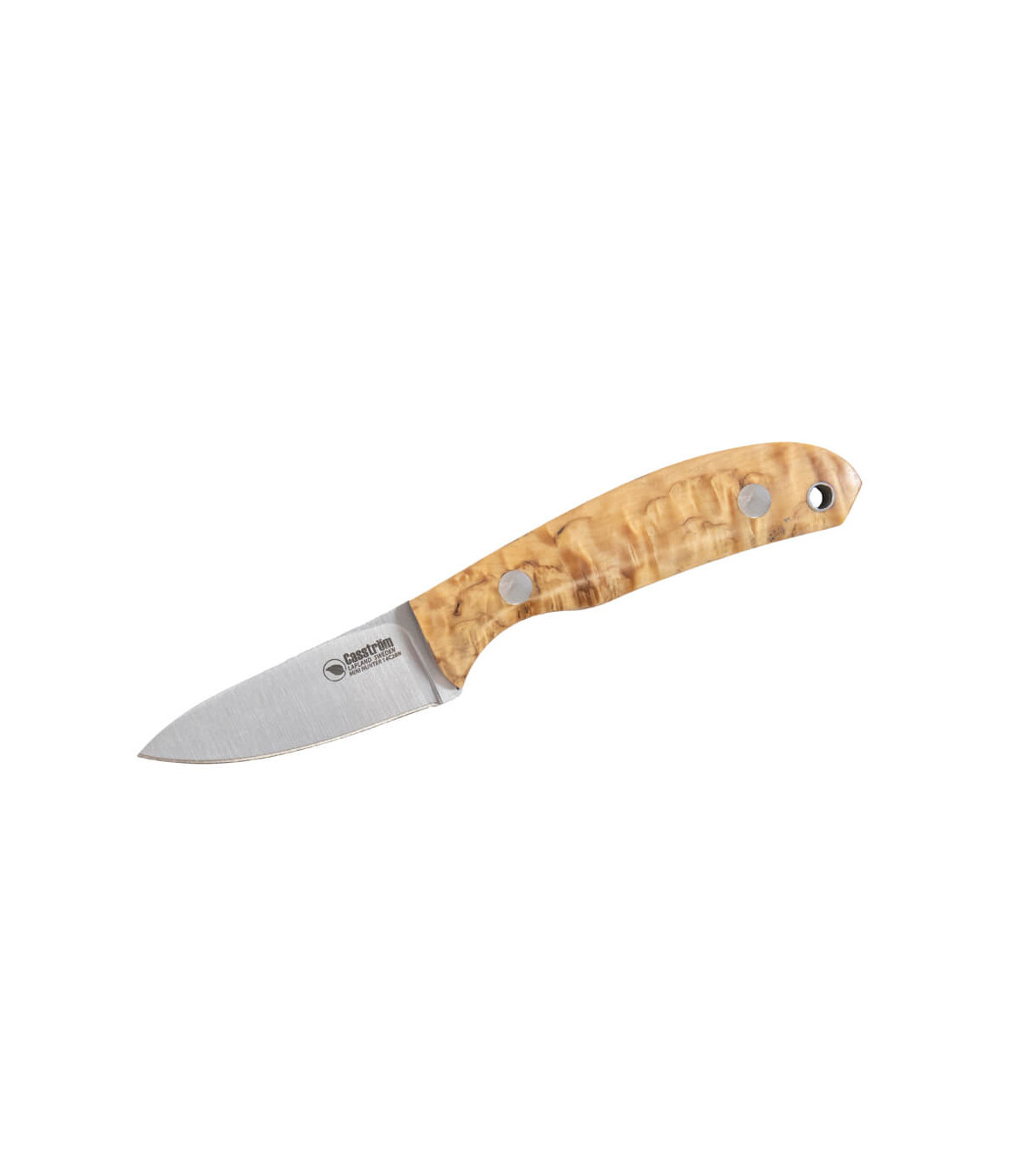 Casstrom Safari Mini Hunter Stabilised Curly Birch Stainless Steel