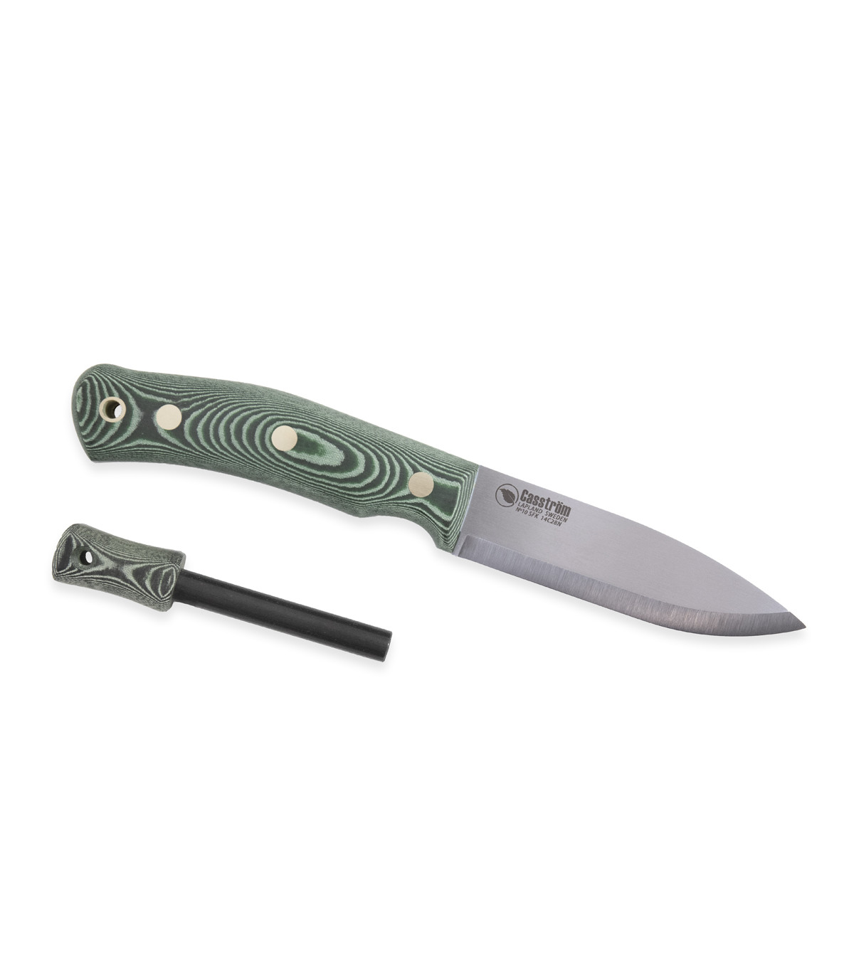 Casstrom No.10 Swedish Forest Knive Micarta Stainless Steel w Firesteel