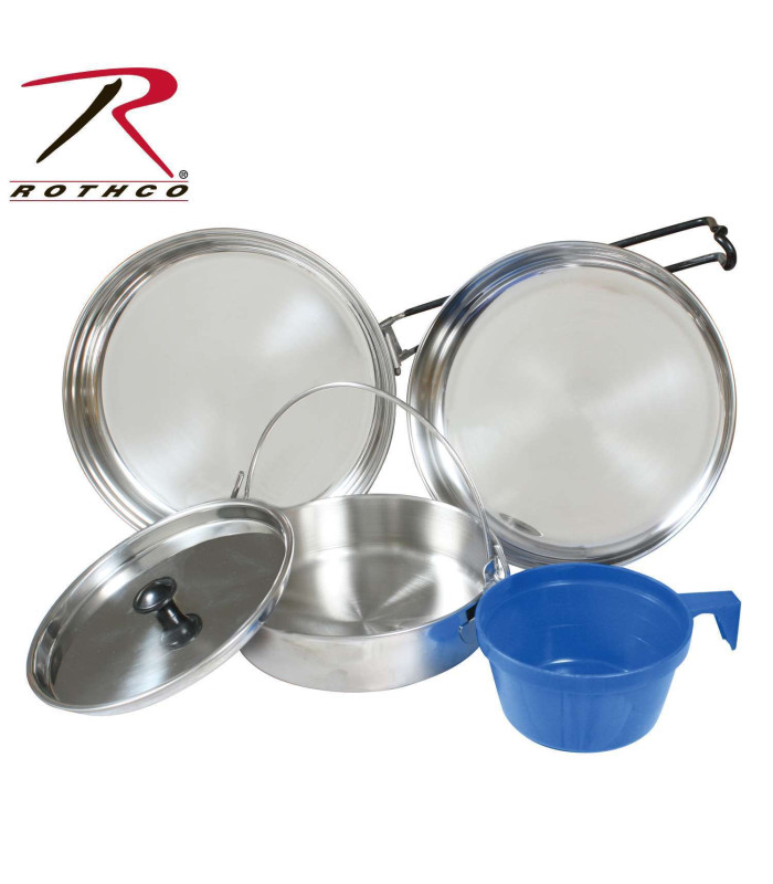 ROTHCO 5 PIECE STAINLESS STEEL MESS KIT