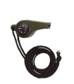 ROTHCO SUPER WHISTLE WITH COMPASS & THERMOMETER
