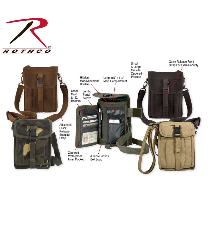ROTHCO CANVAS TRAVEL PORTFOLIO BAG