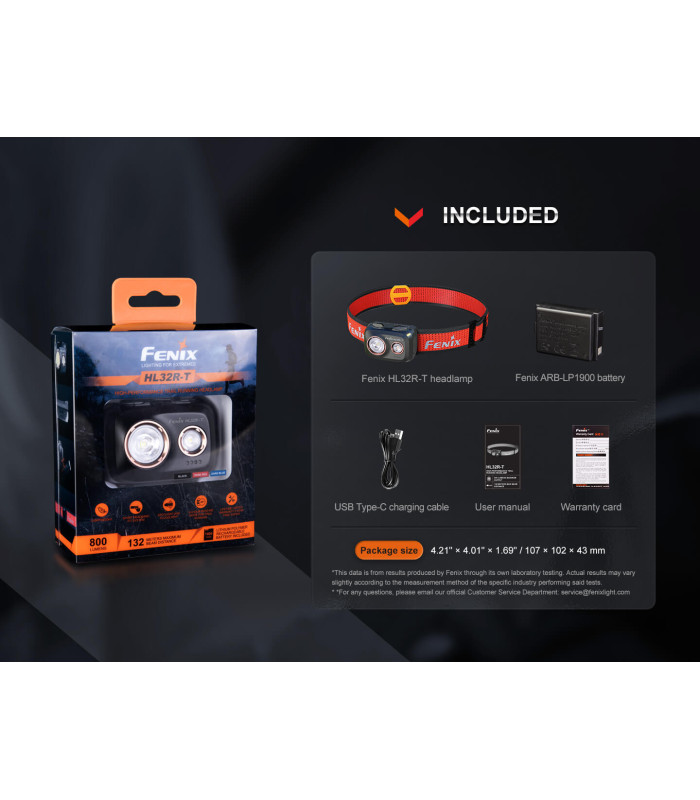 Φακός Κεφαλής Fenix HL32R-T Επαναφορτιζόμενος με USB