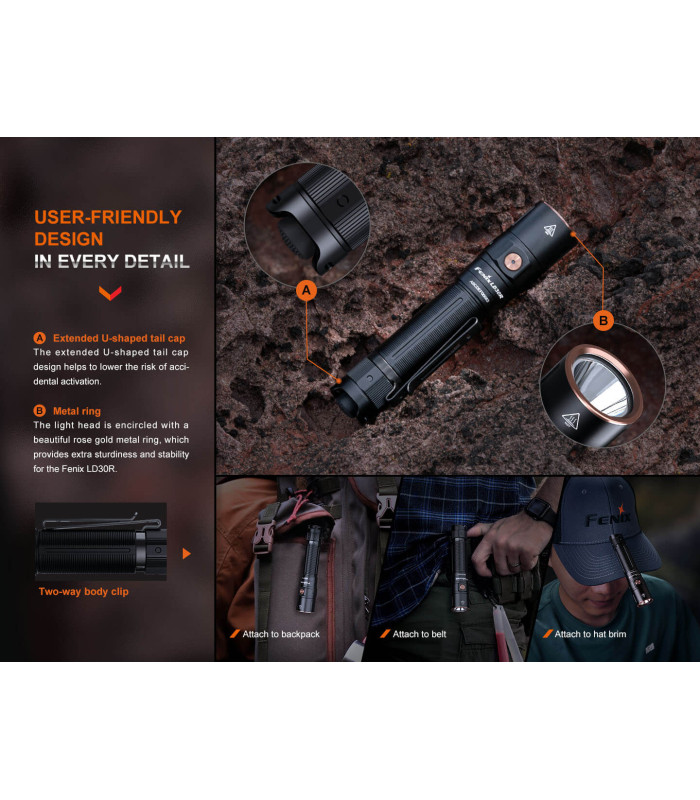 Φακός Fenix LD30R Επαναφορτιζόμενος με USB