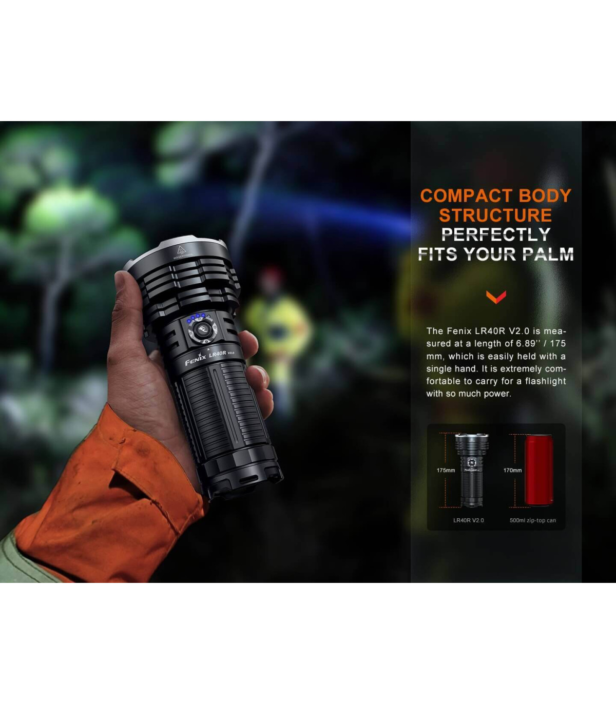Φακός Fenix LR40R V2.0 Επαναφορτιζόμενος με USB