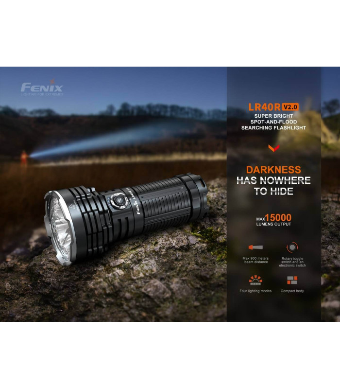 Φακός Fenix LR40R V2.0 Επαναφορτιζόμενος με USB