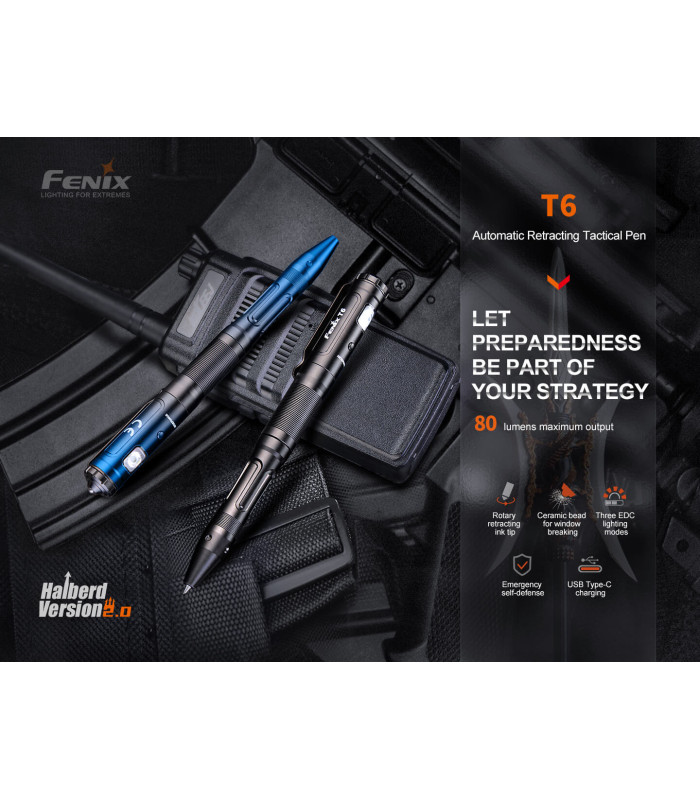 Φακός Στυλό Fenix T6 Επαναφορτιζόμενος με USB