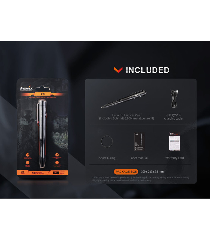 Φακός Στυλό Fenix T6 Επαναφορτιζόμενος με USB