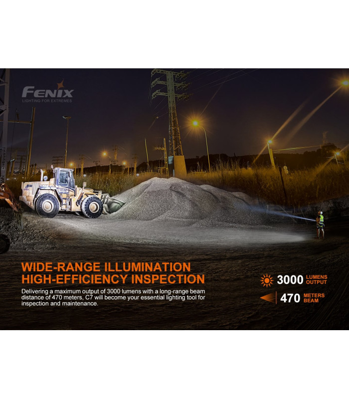 Φακός Fenix C7 Επαναφορτιζόμενος Με USB