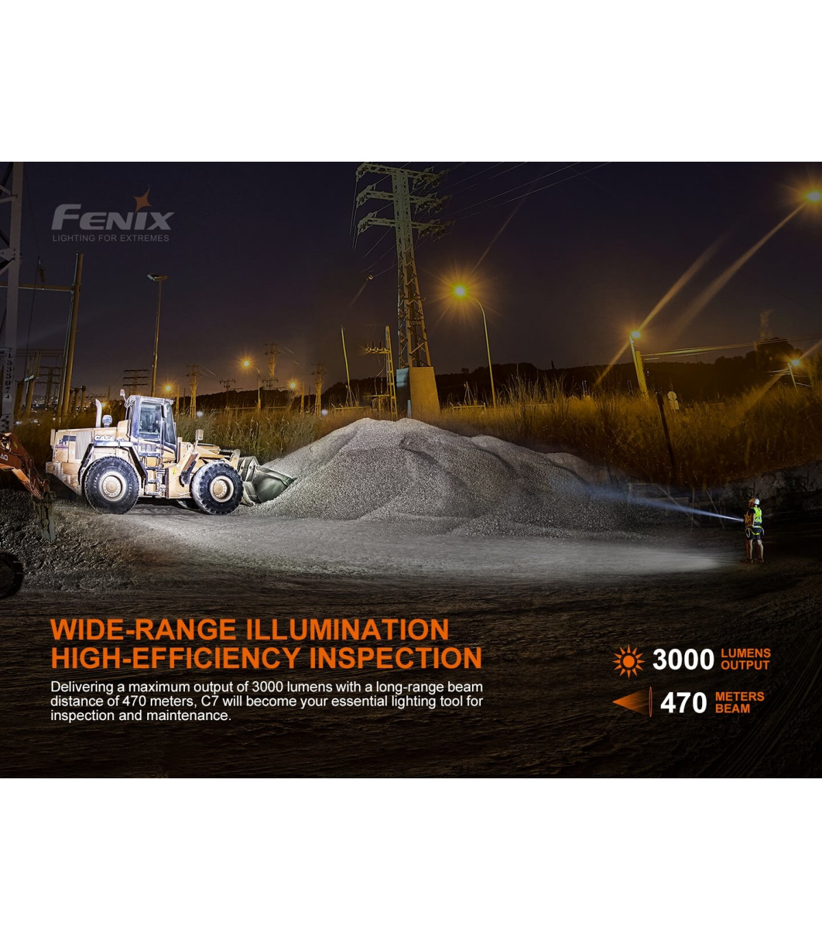 Φακός Fenix C7 Επαναφορτιζόμενος Με USB