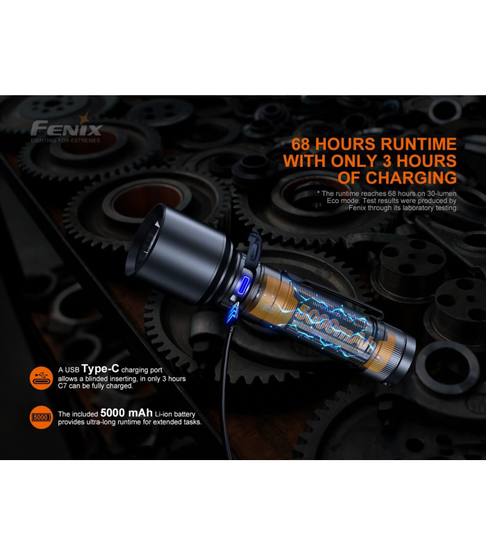 Φακός Fenix C7 Επαναφορτιζόμενος Με USB