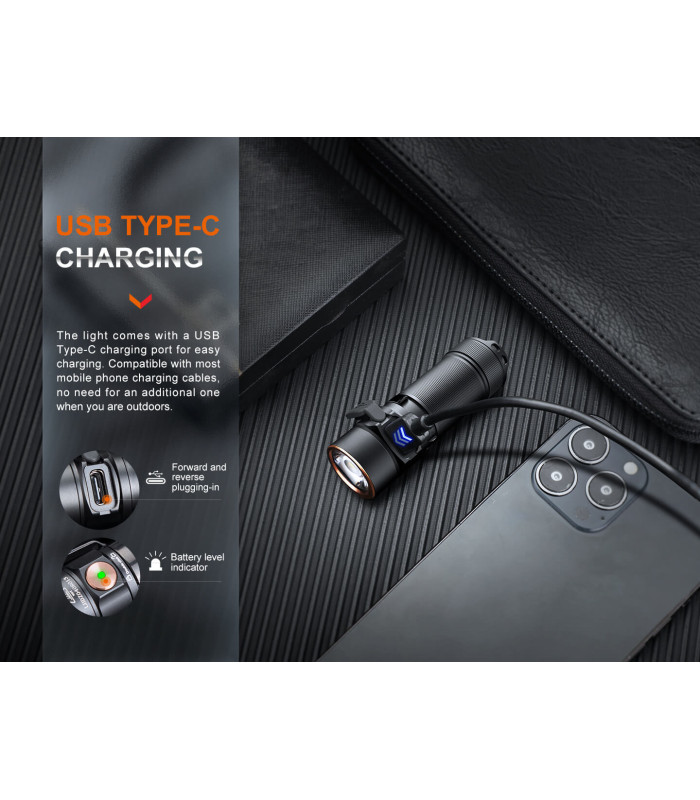 Φακός Fenix E18R V2.0 Επαναφορτιζόμενος Με USB