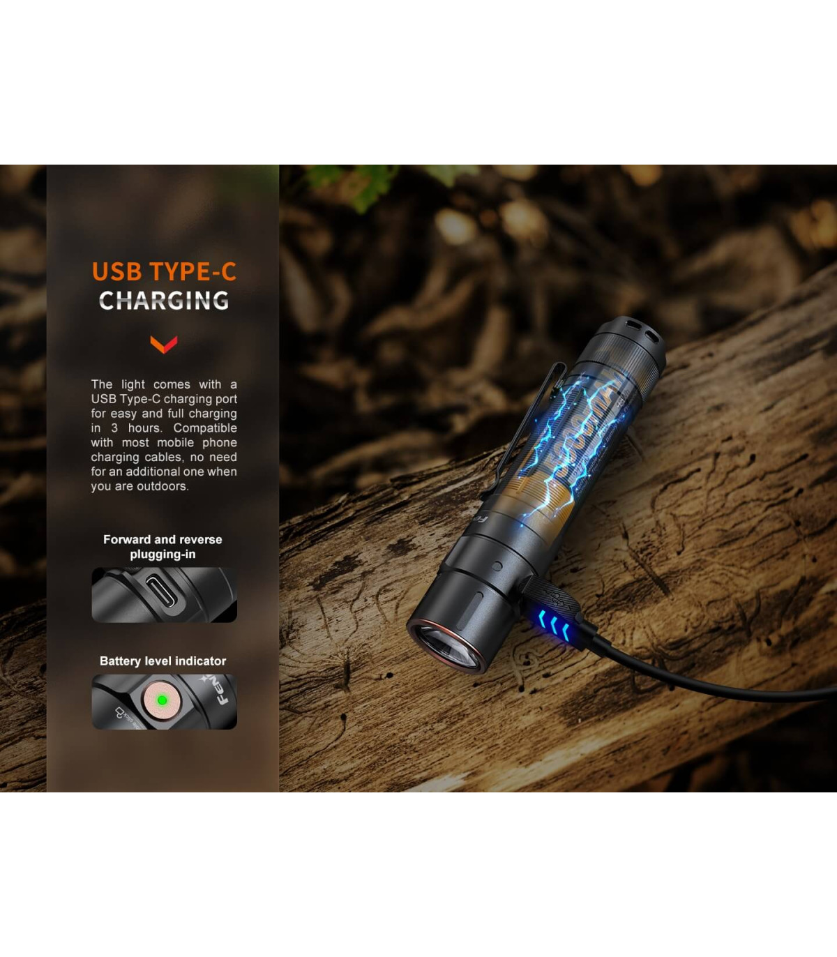 Φακός Fenix E35R Επαναφορτιζόμενος Με USB