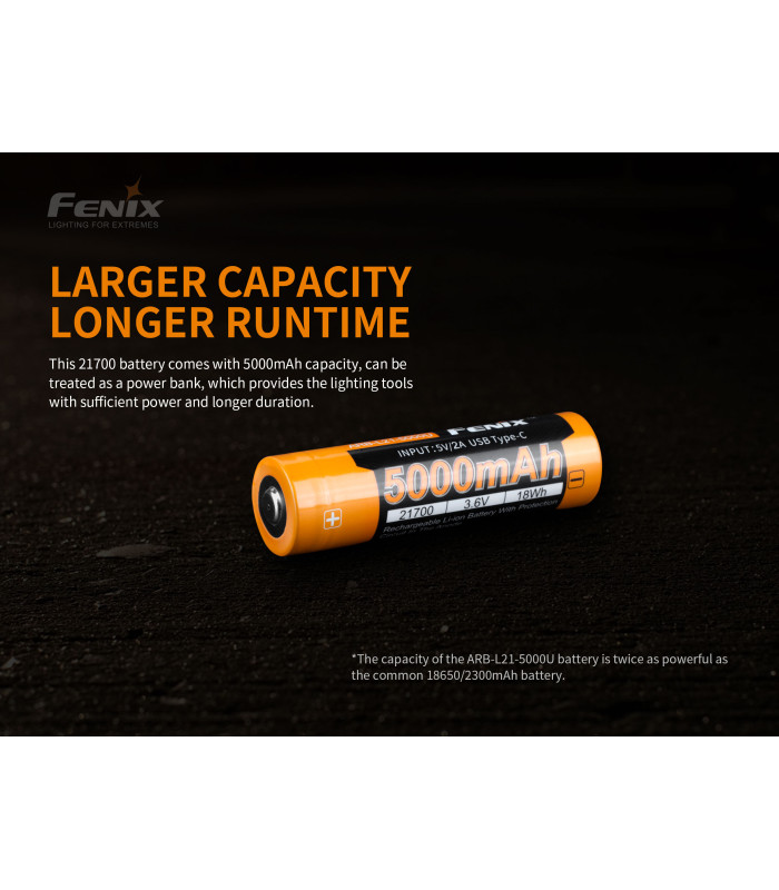Μπαταρία Fenix ARB-L21-5000U Επαναφορτιζόμενη USB 5000mAh
