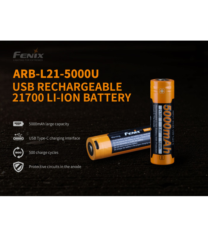 Μπαταρία Fenix ARB-L21-5000U Επαναφορτιζόμενη USB 5000mAh