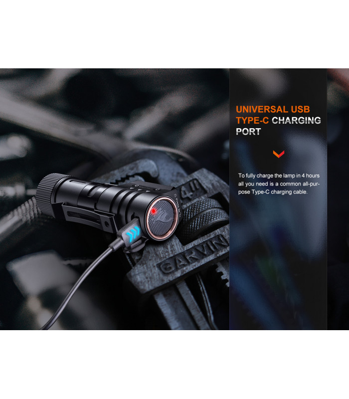 Φακός Κεφαλής Fenix HM71R Επαναφορτιζόμενος με USB