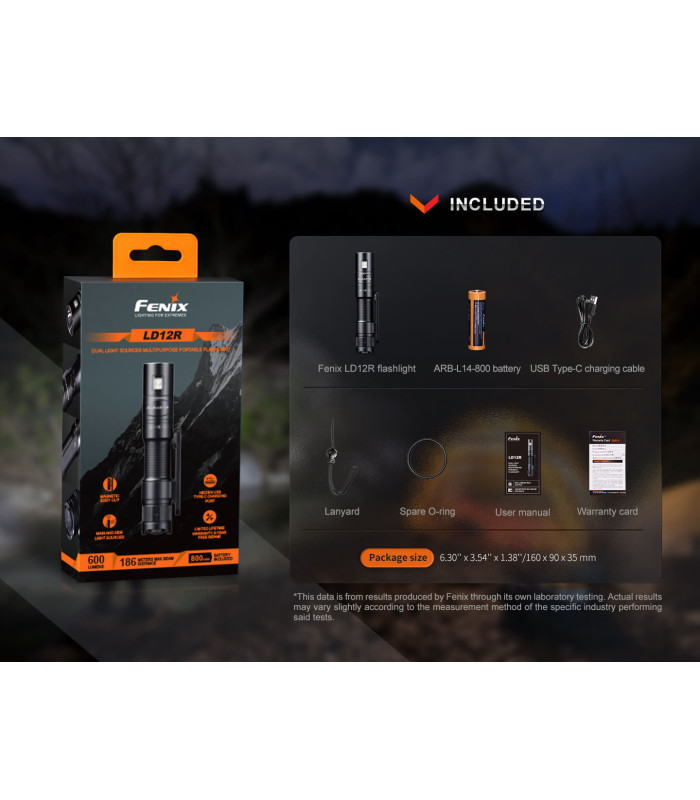 Φακός Fenix LD12R Επαναφορτιζόμενος με USB