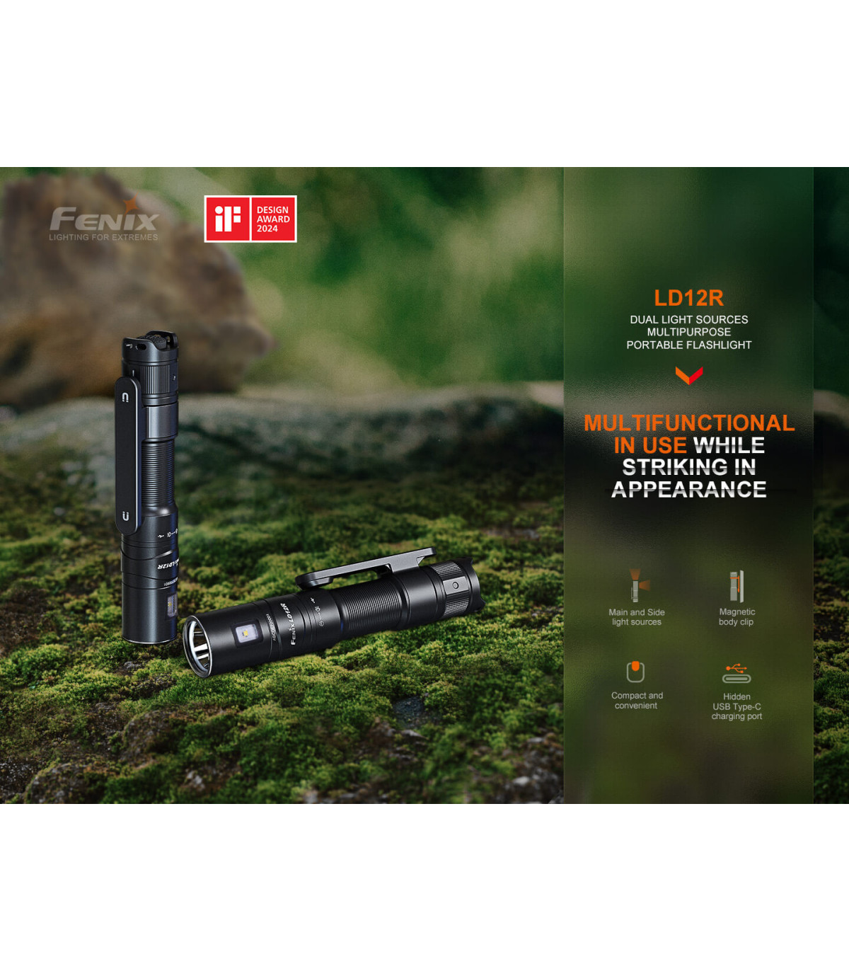Φακός Fenix LD12R Επαναφορτιζόμενος με USB