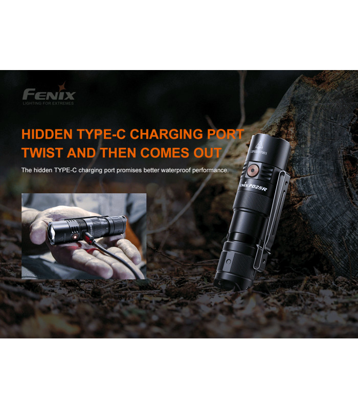 Φακός Fenix PD25R Επαναφορτιζόμενος με USB