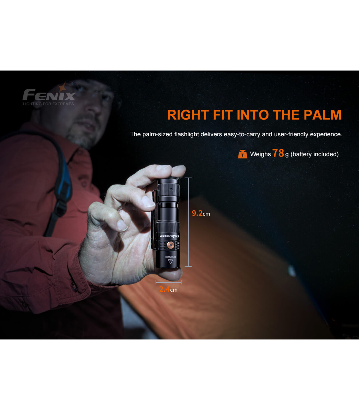Φακός Fenix PD25R Επαναφορτιζόμενος με USB