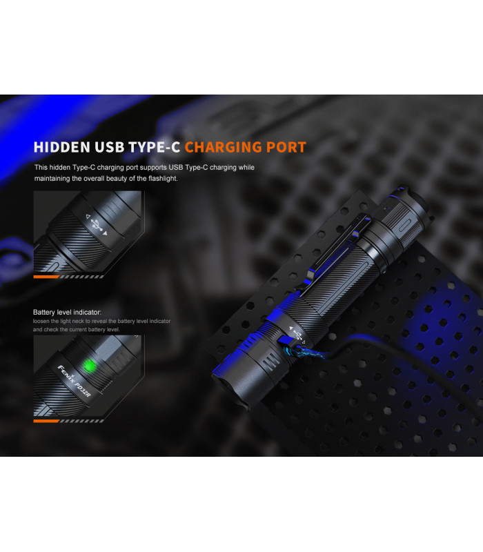 Φακός Fenix PD32R Επαναφορτιζόμενος με USB