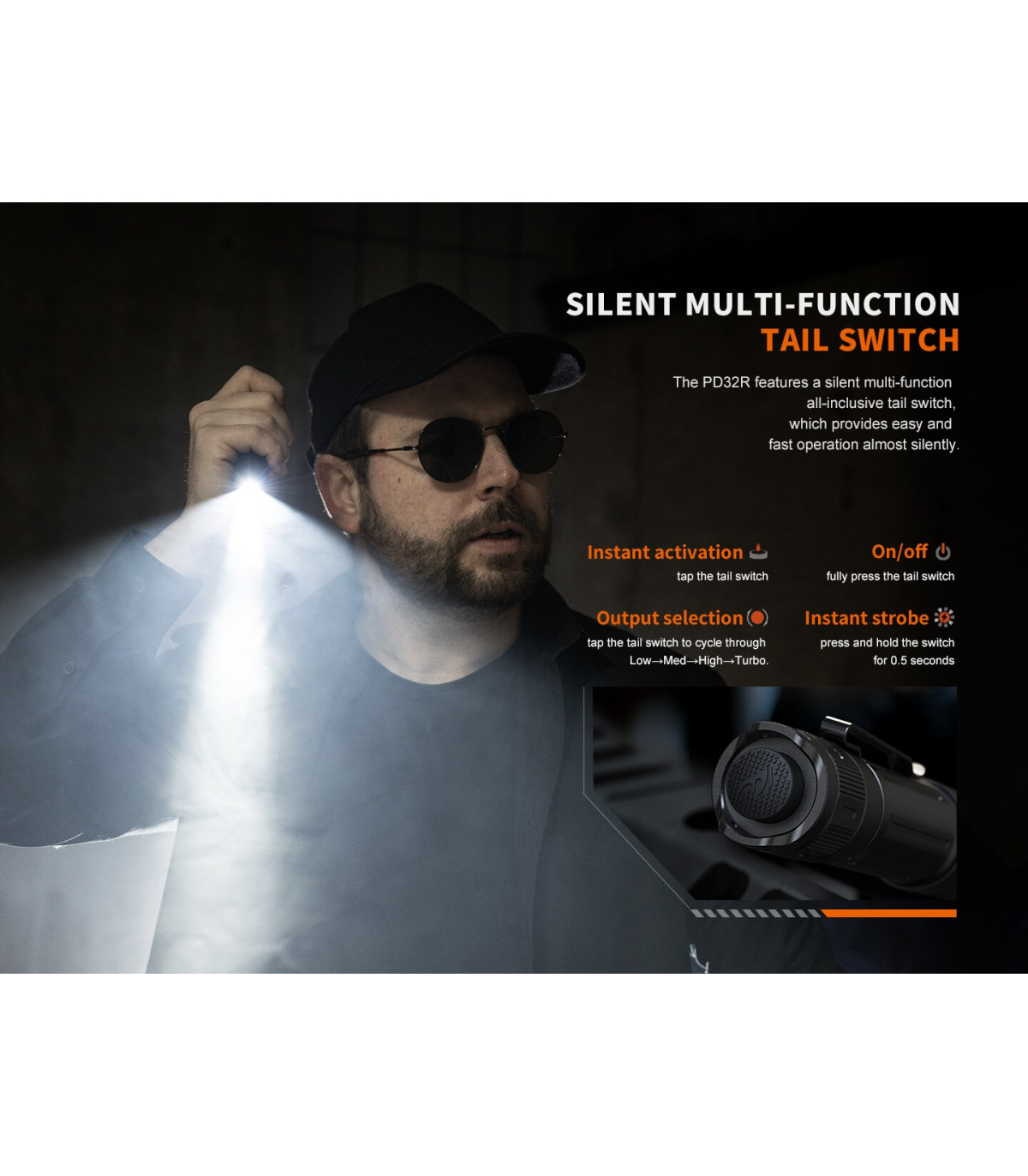 Φακός Fenix PD32R Επαναφορτιζόμενος με USB