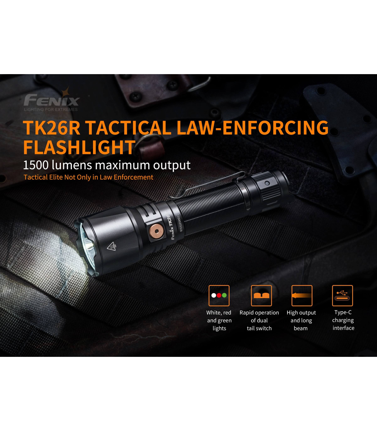 Φακός Fenix TK26R Επαναφορτιζόμενος με USB