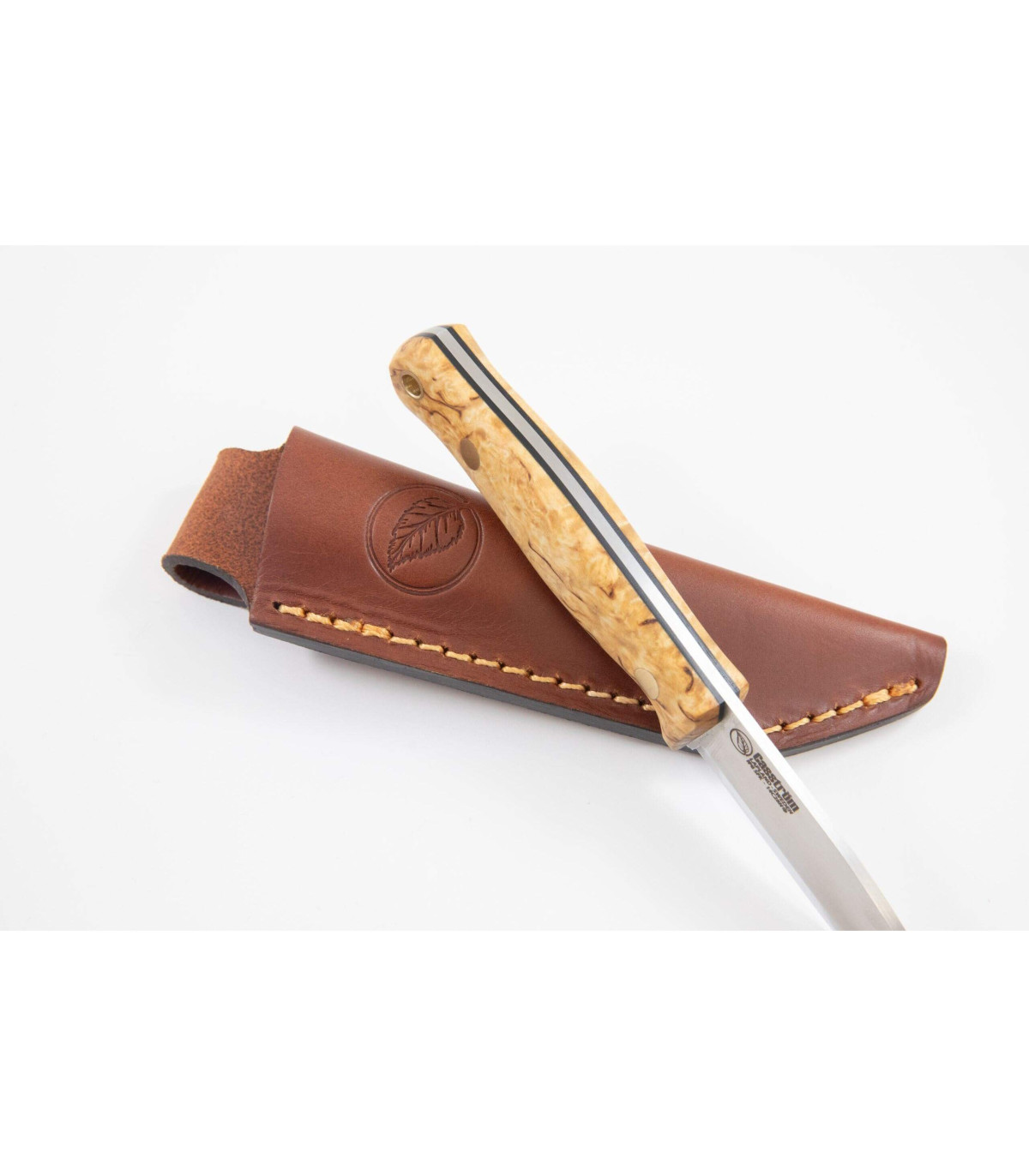 Casstrom No.8 SFK Curly Birch Stainless Steel
