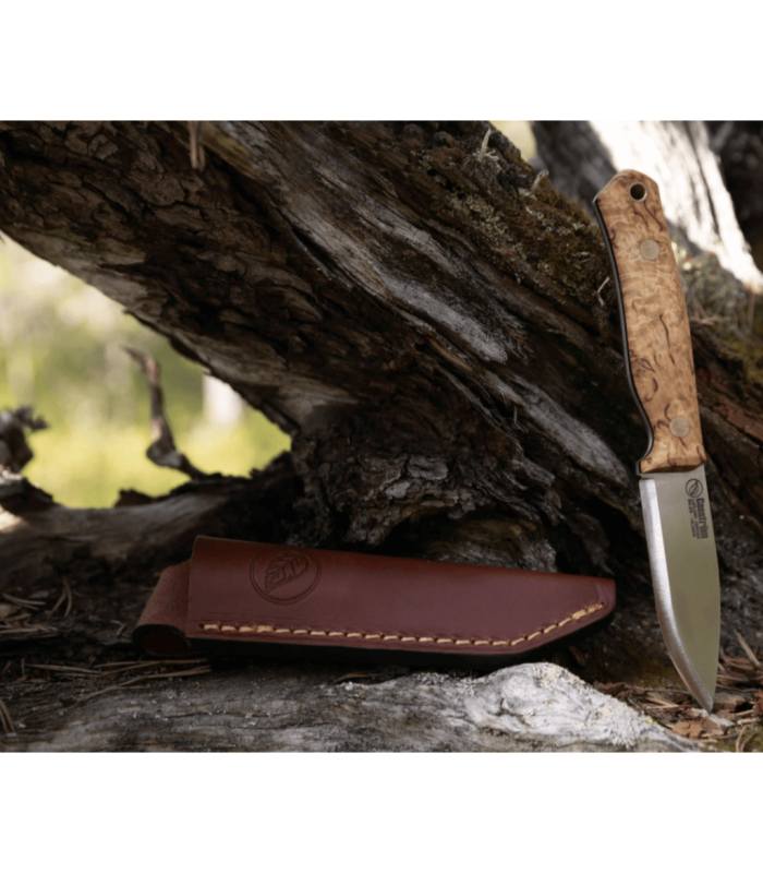 Casstrom No.8 SFK Curly Birch Stainless Steel