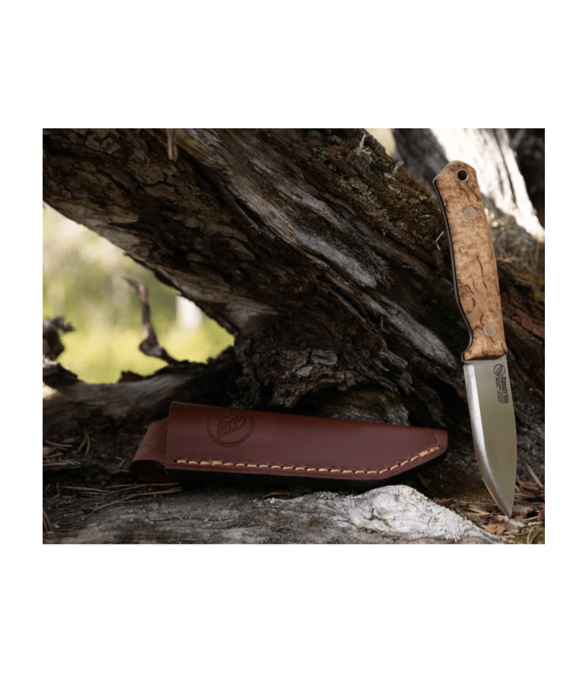 Casstrom No.8 SFK Curly Birch Stainless Steel