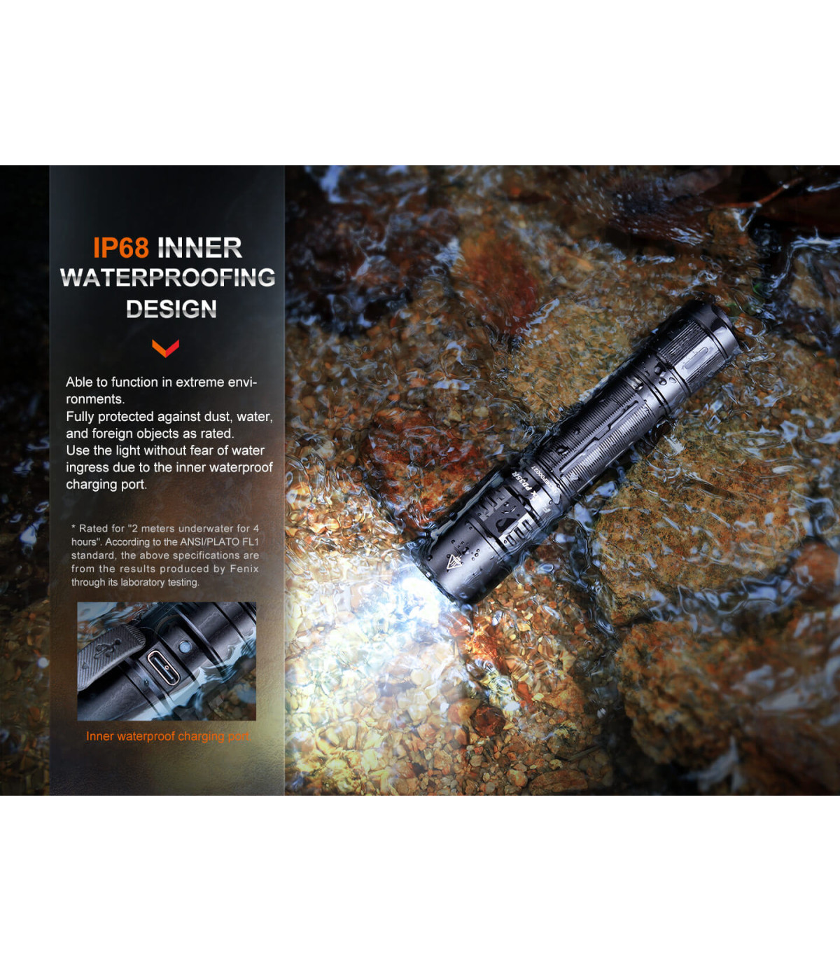 Φακός Fenix PD35R Επαναφορτιζόμενος με USB