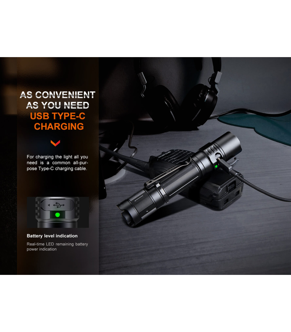 Φακός Fenix PD35R Επαναφορτιζόμενος με USB