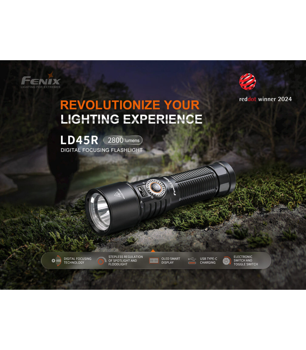 Φακός Fenix LD45R Επαναφορτιζόμενος με USB